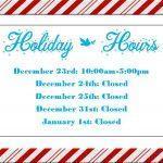Holiday Hours 2