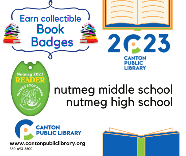 Middle and High School Nutmeg Book Badges