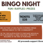 Blue and Orange Illustrative Bingo Night Flyer (Website)